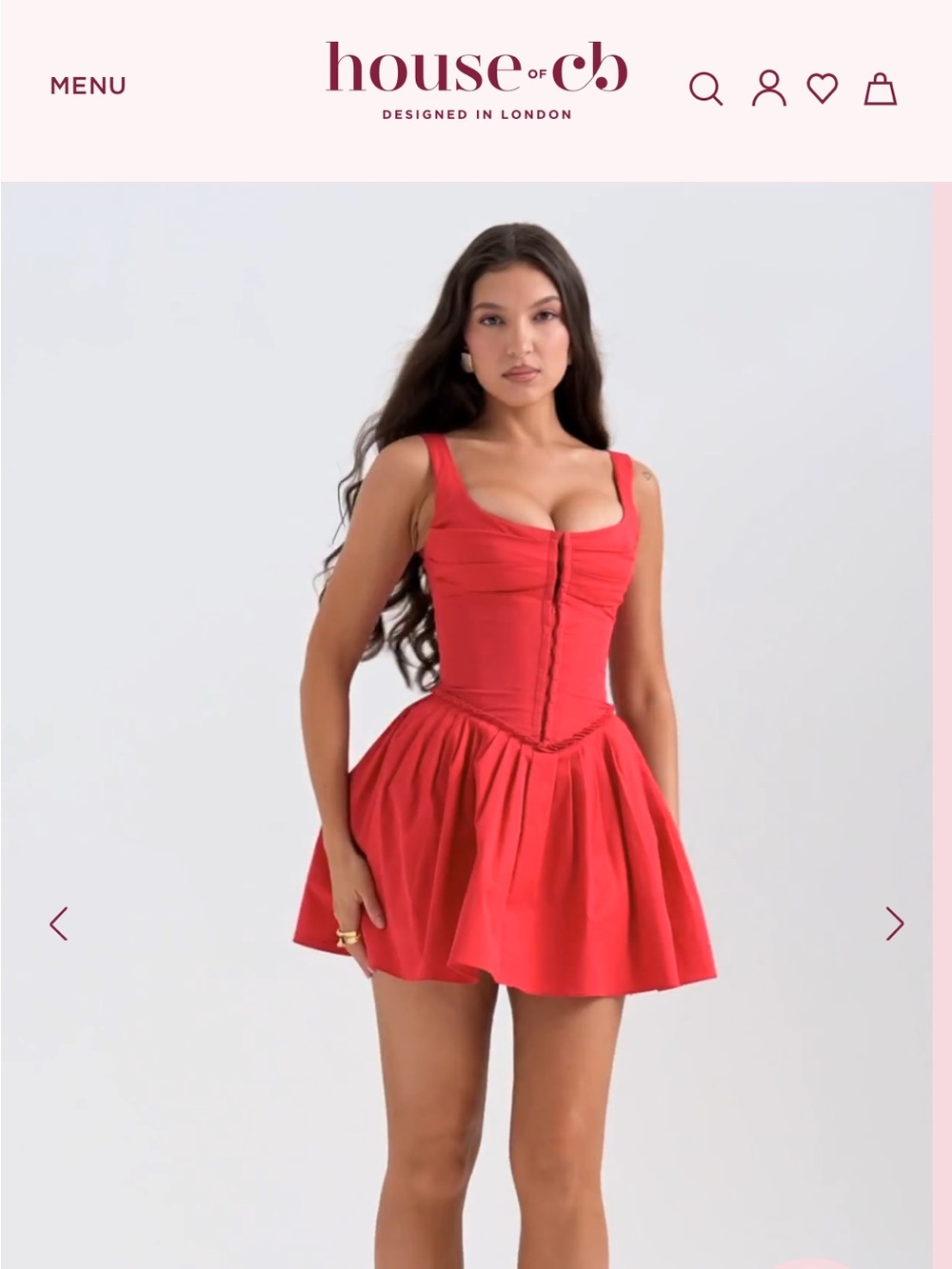House of CB ❤️ Cupid Scarlet Corset Flared Mini Dress ❤️ M/L ✨NWT!